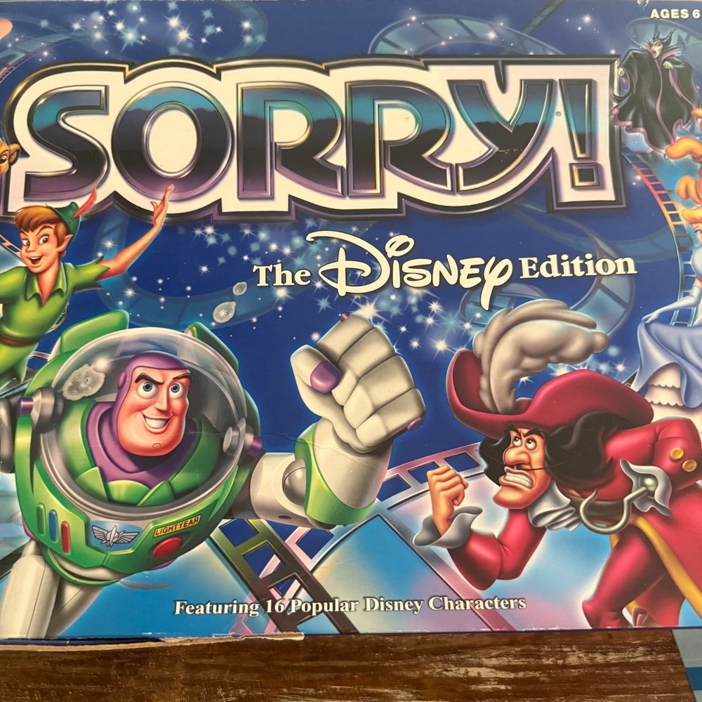 Parker Brothers Sorry Board Game Disney Edition OS Multicolor Fair Characters